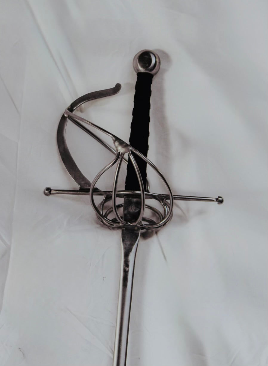 34" Rapier with Wire Basket Guard – Stage Prop & Display Piece